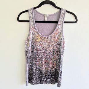 SALE 2/$16 -- Gray sleeveless shimmery blouse